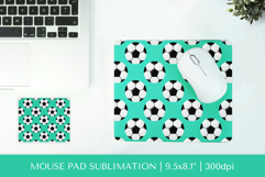 Soccer balls pad sublimation design. Sports mousepad 12 Product Image 1