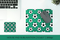 Soccer balls pad sublimation design. Sports mousepad 014 Product Image 1