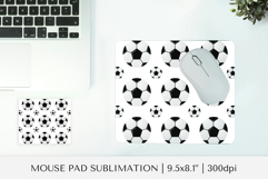 Soccer balls pad sublimation design. Sports mousepad 015 Product Image 1