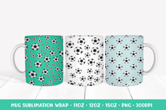 Soccer Balls Mug Sublimation Designs. Sports Mug Wrap PNG 14 Product Image 1
