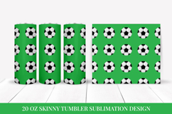 Soccer Balls Skinny Tumbler Wrap Sublimation Design 06 Product Image 1