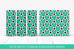 Soccer Balls Skinny Tumbler Wrap Sublimation Design 08 Product Image 1