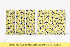 Soccer Balls Skinny Tumbler Wrap Sublimation Design 12 Product Image 1