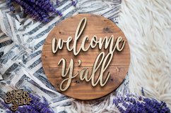 Welcome Y'all | Farmhouse SVG Sign Product Image 3