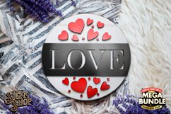 Love stencil | SVG Valentines Round Sign Product Image 1