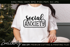 Funny Mental Health SVG Sarcastic Anxiety T-shirt Mug Design Product Image 3