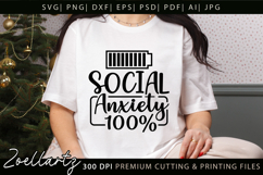 Social Anxiety Funny Quote SVG Sarcastic Mental Health SVG Product Image 1