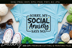 Funny Mental Health SVG Sarcastic Anxiety T-shirt Mug Design Product Image 7