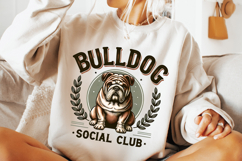 Bulldog Social Club PNG, Dog Mom PNG, Dog Lover PNG, Bulldog Product Image 3