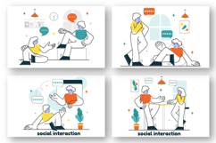 10 Social Interaction Illustration Product Image 3