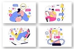 10 Social Media Addiction Illustration Product Image 3