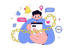 10 Social Media Addiction Illustration Product Image 4