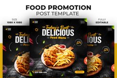 Social media food promotion post banner design template Product Image 1