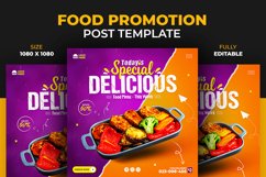 Social Media Food Promotion Post Design Template Product Image 2