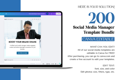Social Media Manager Canva Template Bundle For Marketing Product Image 3