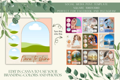 Facebook &amp; Instagram Canva Post Template - 1080X1080 Square Product Image 1