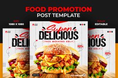 Super Delicious Burger Promotion Social Media Post Design Product Image 2