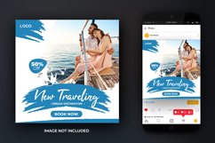 Social Media Travel Tour Post Banner Flyer Design Template Product Image 2