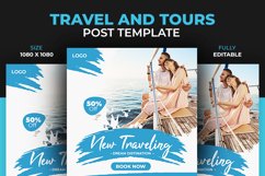 Social Media Travel Tour Post Banner Flyer Design Template Product Image 1