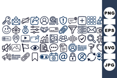 Minimalist Line Icon Set for Web and Office Use Product Image 1