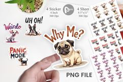 Socially Awkward Dog Sticker Product Image 1