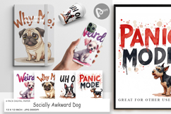 Socially Awkward Dog Digital Paper Product Image 1