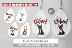Socially Awkward Dog Earring Product Image 1