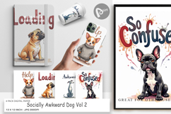 Socially Awkward Dog Digital Paper Product Image 1