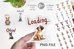 Socially Awkward Dog Sticker Product Image 1