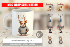 Socially Awkward Dog Mug Wrap Product Image 1