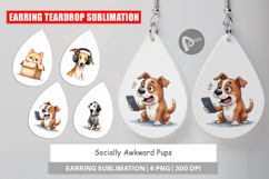 Socially Awkward Pups Earring Product Image 1