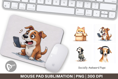 Socially Awkward Pups Mouse Pad Product Image 1