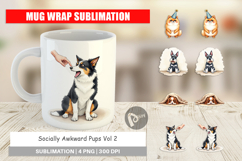 Socially Awkward Pups Mug Wrap Product Image 1