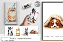 Socially Awkward Pups Digital Paper Product Image 1