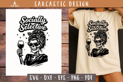 Socially Selective Skeleton SVG Sarcastic design