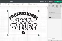 Sock Thief Dog Bandana Quote SVG Pet Design Cricut For DIY