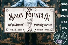 Vintage Farmhouse Home Sign | Soda Fountain Wall Art Svg Product Image 1