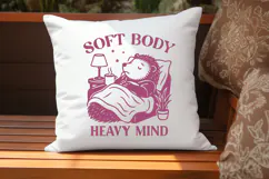 Soft Body Heavy Mind SVG PNG Mental Health Hedgehog Clipart Product Image 2