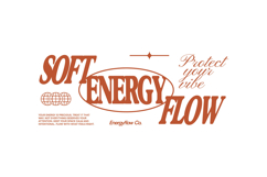 Soft Energy Flow Minimal Typography Quotes for T shirt Product Image 1
