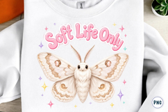 Soft Life Only Moth PNG Product Image 1