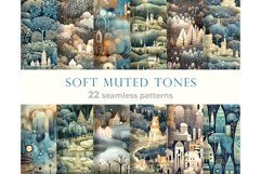 Collection of seamless patterns in soft neutral colors Product Image 1