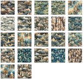Collection of seamless patterns in soft neutral colors Product Image 2