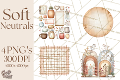 Soft Minimal Neutrals PNG, Beige Taupe Cream Clipart Product Image 1