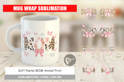 Pastel MOM Animal Print Mug Wrap Product Image 1