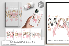 Pastel MOM Animal Print Digital Paper Product Image 1