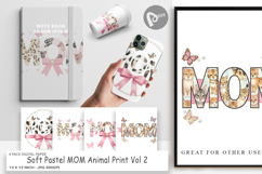 Pastel MOM Animal Print Digital Paper Product Image 1