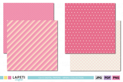Feminine scrapbook paper backgrounds in soft pink tones