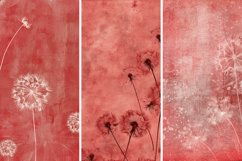 Soft Red Dandelion Digital Paper Bundle Product Image 3