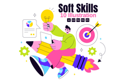 10 Workplace Soft Skills Illustration Product Image 1