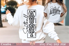 Crazy Proud Always Loud Softball Aunt, Softball Aunt SVG Product Image 1